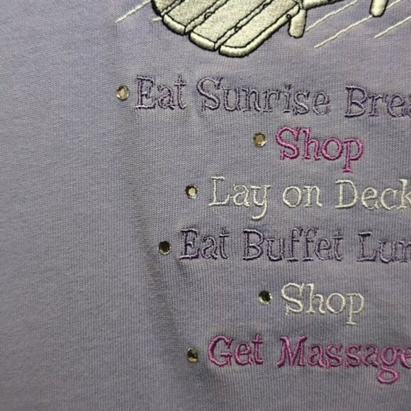 3/$20 PRINCESS CRUISES Tweety Bird Tshirt Embroidered Rhinestone Vacation Travel - Picture 5 of 10